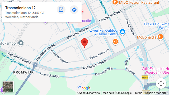 Locatie van Autorijschool RVVO op de kaart: Trasmolenlaan 12 in Woerden